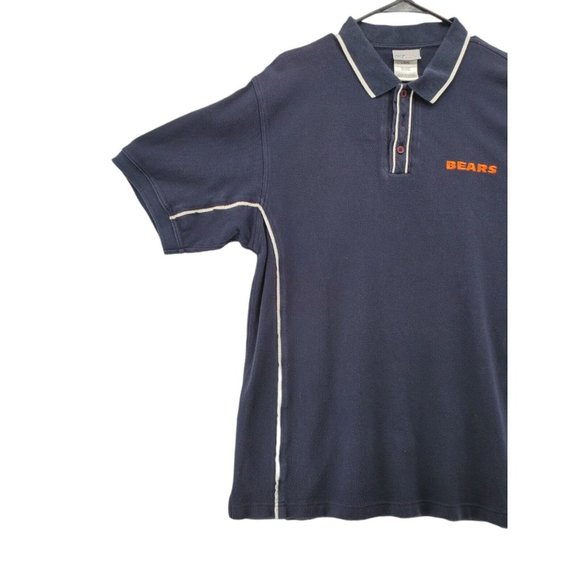 CHICAGO BEARS Shirt Men's Short Sleeve Polo NFL Blue Size Large - Picture 2 of 10